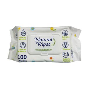 Toalla Húmeda Natural Wipes x 100 und