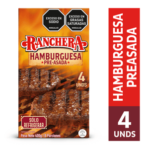 Hamburguesa Preasada Ranchera x 400 g