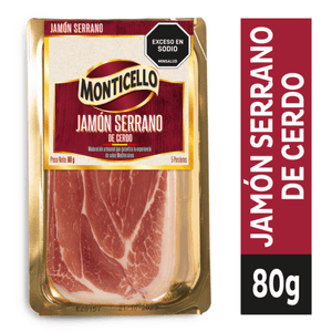 Jamón Serrano Monticello x 80 g