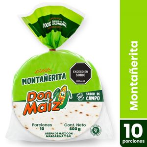 Arepa Don Maíz Montañerita x 10 unds