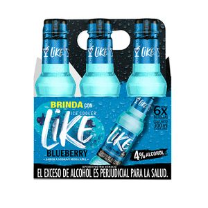 Coctel Like Blueberry 6 unds x 300 ml c/u