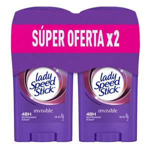 Desodorante en Barra Lady Speed Stick Invisible 2 unds x 45 g c/u