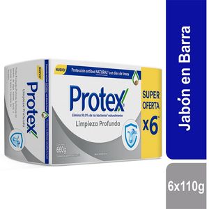 Jabón de Tocador Protex Limpieza Profunda 6 unds x 110 g c/u