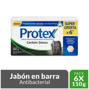 Jabón de Tocador Protex Carbon Detox 6 unds x 110 g c/u