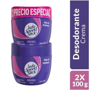 Desodorante en Crema Lady Speed Stick 2 unds x 100 g c/u