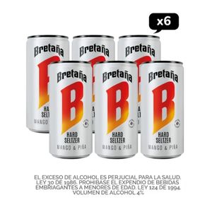 Seltzer Bretaña Mango/Piña x 269 ml x 6 und