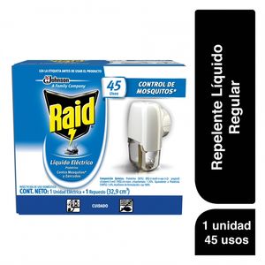 Insecticida Raid 45 noches x 32.9 ml