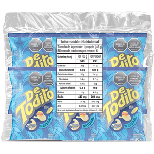 Pasaboca Detodito Natural 6 unds x 45 g c/u