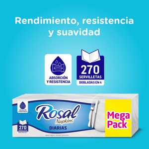 Servilletas Rosal Dobladas x 270 unds