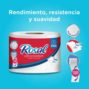 Papel Higiénico Rosal 30 Metros Ultraconfort x 1 und