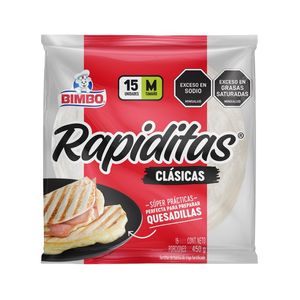 Tortillas Bimbo Rapiditas Clasicas 15 unds x 30 g c/u