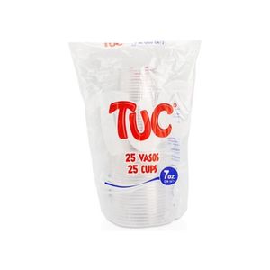 Vaso Tuc Traslucido 7 oz x 25 unds
