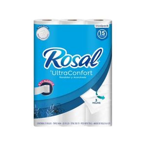 Papel Higiénico Rosal Ultraconfort 15 unds x 20 m c/u