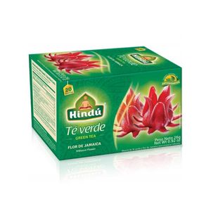 Té Verde Flor de Jamaica Hindú 20 unds x 26 g