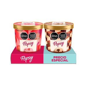 Helado Popsy Frutos del Bosque + Brownie x 600 g