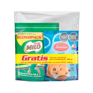 Milo x 440 g gratis Mezcla Levapan Pan de Bono x 300 g