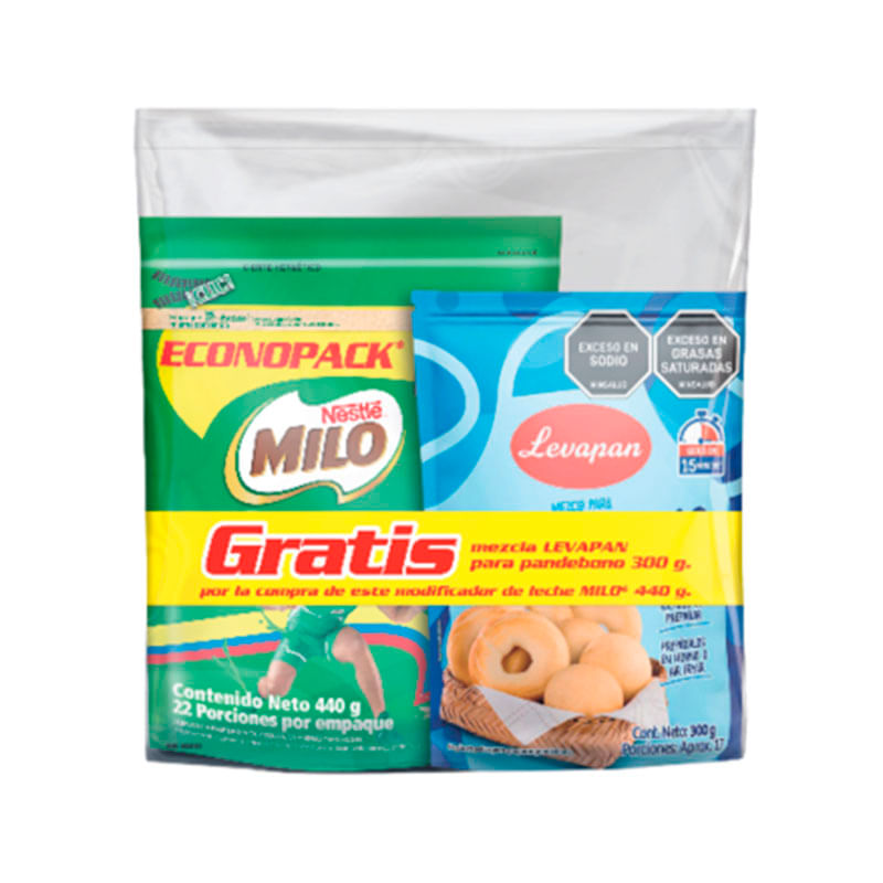 Milo x 440 g gratis Mezcla Levapan Pan de Bono x 300 g - Supermercado ...