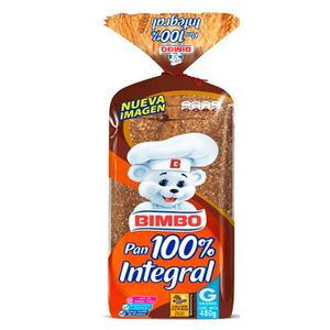 Pan Bimbo Integral Tajado x 480 g