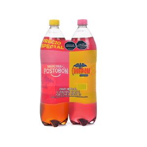 Gaseosa Postobón Manzana/Colombiana 2 unds x 1.5 L c/u