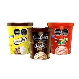 Helado Colombina Nucita + Coffee + Bon Bon Bum x 900 g
