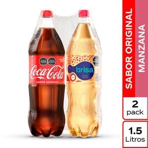 Gaseosa Coca-Cola x 1.5 L + Agua Brisa x 1.5 L