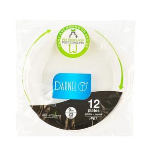 Platos Darnel Blancos PET 12 unds x 23 cm c/u