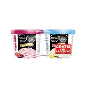 Helado Colombina Frutos Rojos x 600 g + Vainilla x 600 g