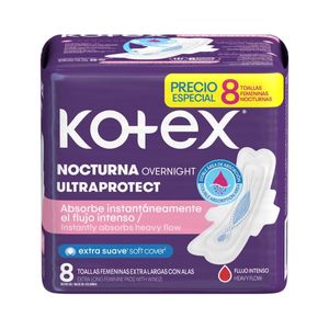 Toalla Higiénica Kotex Nocturna Overnight x 8 und