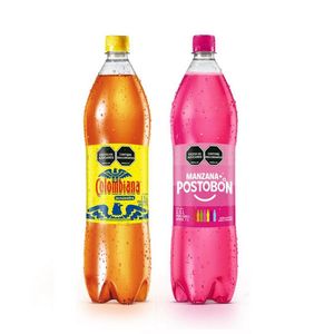 Gaseosa Postobón Manzana/Colombiana 2 unds x 1.5 L c/u