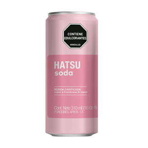 Gaseosa Soda Hatsu Frambuesa Rosas x 310 ml